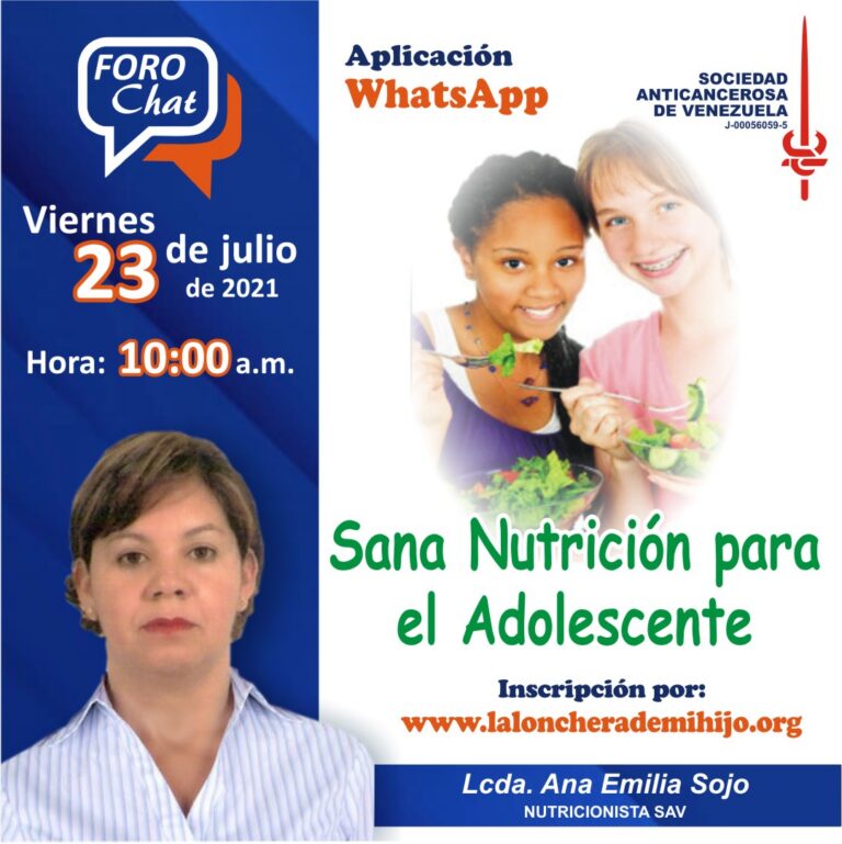 Lee más sobre el artículo Foro Chat sobre sana nutrición para adolescentes