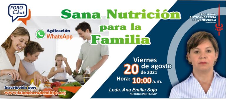 Lee más sobre el artículo Foro chat: Sana Nutrición para la Familia