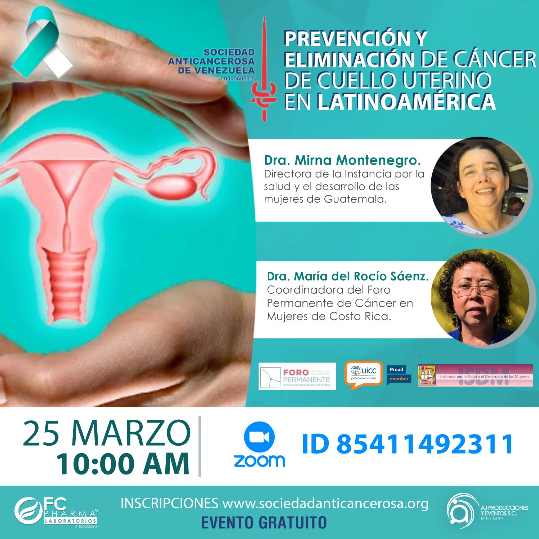 Webinar sobre prevención y eliminación de cáncer de cuello uterino en  Latinoamérica | Sociedad Anticancerosa de Venezuela
